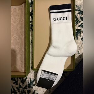 Gucci White and Black Casual Socks
